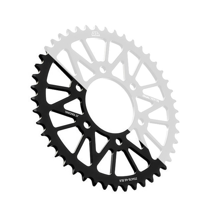 Rear ALU sprocket JT JTA 1876-50BLK 50)T, nt((525 Crni