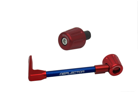 Lever guard in aluminium + right end ACCOSSATO DE005 with blue hose and joint left
