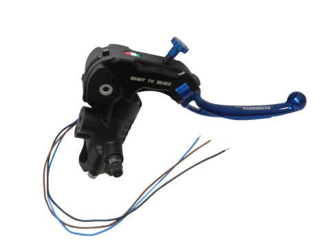 Ready to brake master cylinder ACCOSSATO CY107 17x18 with red folding lever (nut + lever)
