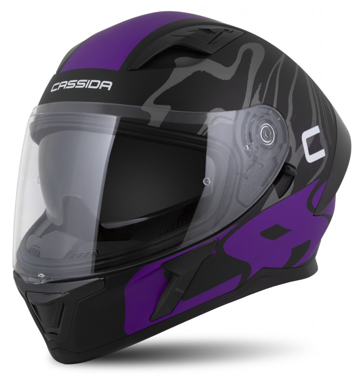 Full face helmet CASSIDA Orbit Multivers black matt,purple,gray,white 2XL