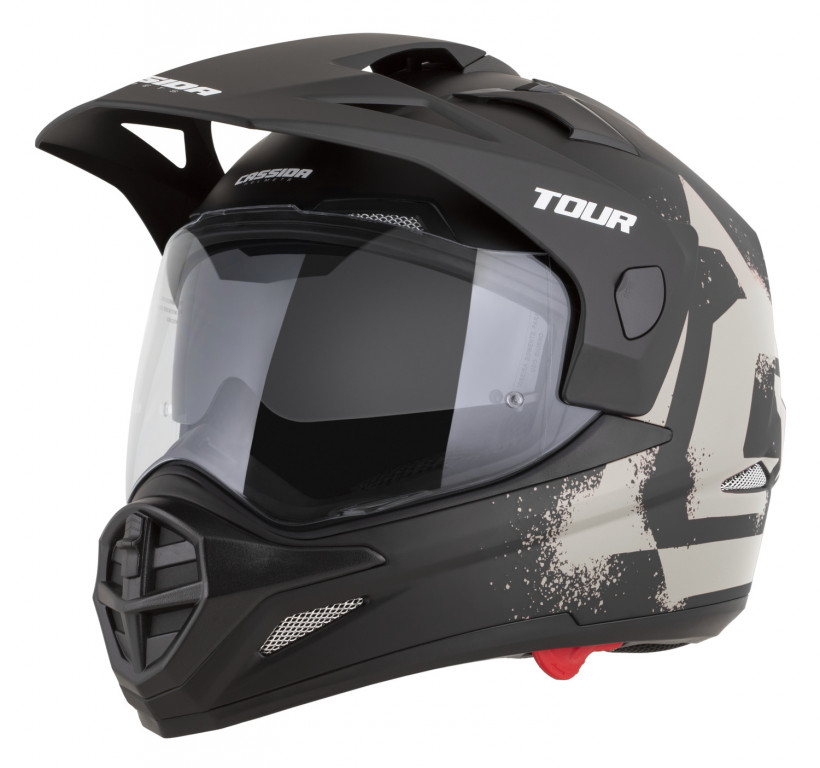 Motocross Helmet CASSIDA TOUR 2.0 CREW black matt/sand XS