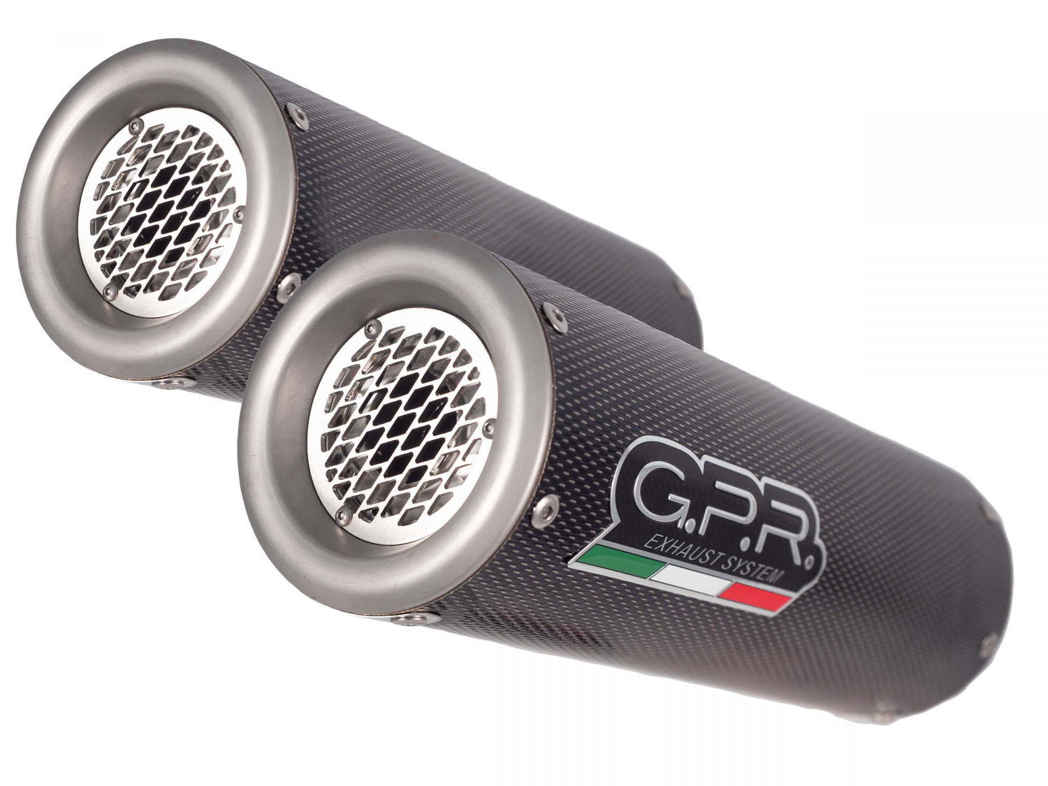 Dual slip-on exhaust GPR M3 A.26.M3.PP Brushed Stainless steel including removable db killers and link pipes