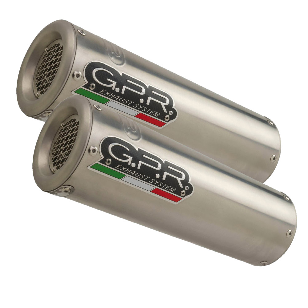 Dual slip-on exhaust GPR M3 S.136.M3.TN Brushed Titanium including removable db killers and link pipes
