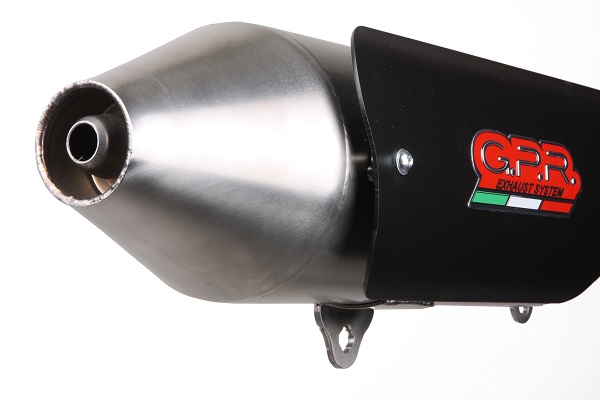 Slip-on exhaust GPR POWER BOMB QUA.4.CAT.BOMB Brushed Stainless steel including removable db killer and catalyst
