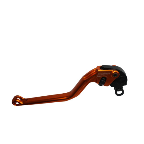 Clutch Lever ACCOSSATO ESM069 fixed CNC-worked aluminium, orange