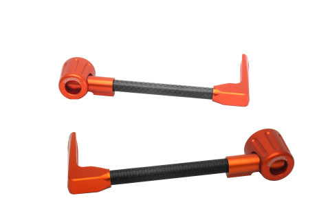 Lever guard ACCOSSATO DE008 with black hose and joint right + left , carbon
