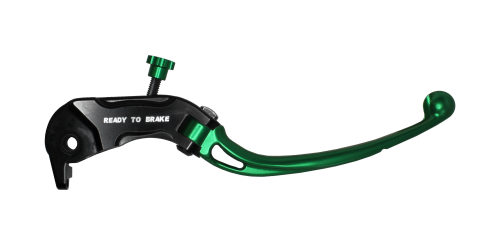 Brake lever folding ACCOSSATO LV030 in aluminium for brake master cylinder Ready To Brake green