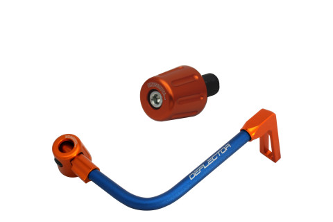 Lever guard in aluminium + left end ACCOSSATO DE004 with blue hose and joint right