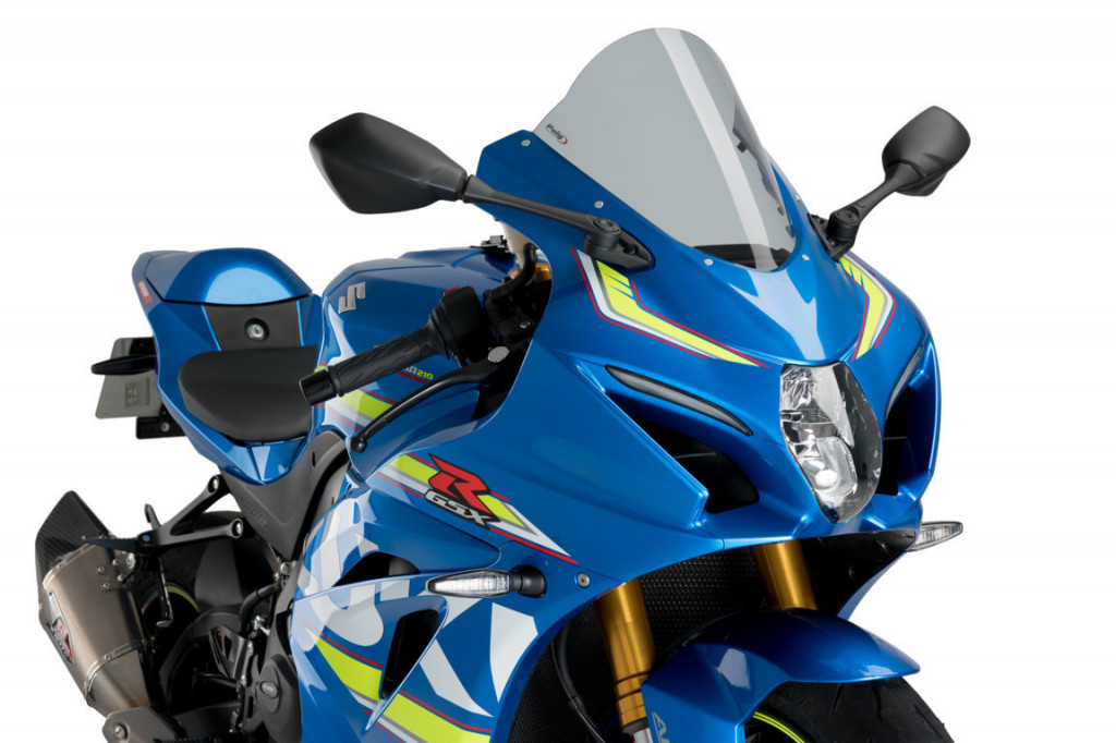 Windscreen PUIG R-RACER 3631H smoke for SUZUKI GSX-R 1000 2019-2022, SUZUKI GSX-R 1000 R / RZ 2017-2021