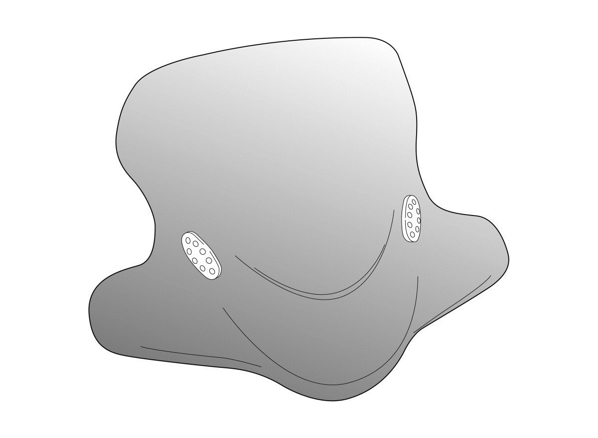 Windshield PUIG CITY TOURING 0895H smoke for SUZUKI UF 50 Estilete 2000-2001
