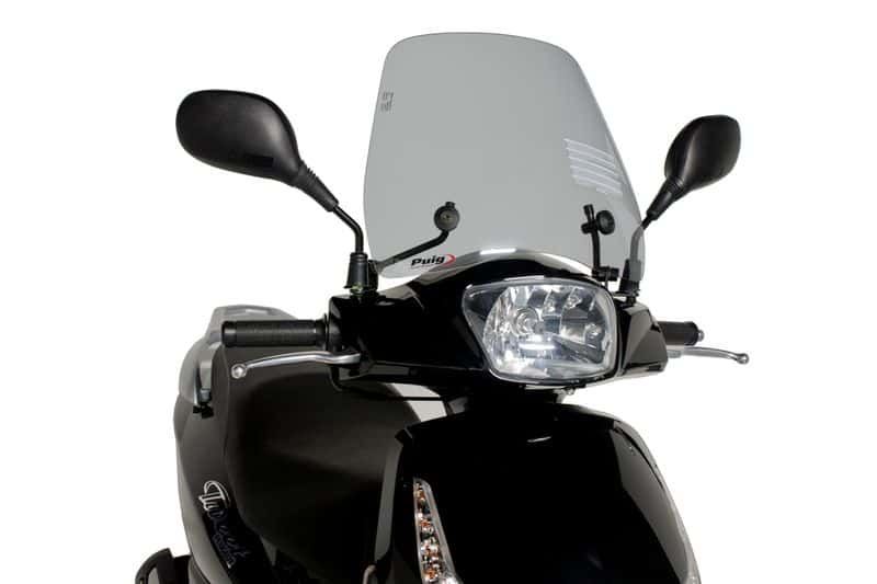 Windshield PUIG TRAFIC 5874H smoke for PEUGEOT Tweet 50 2010-2026, PEUGEOT Tweet 125 2010-2026