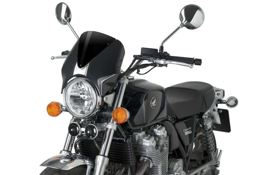 Windshield PUIG RETROVISION 7593N matt black Crni