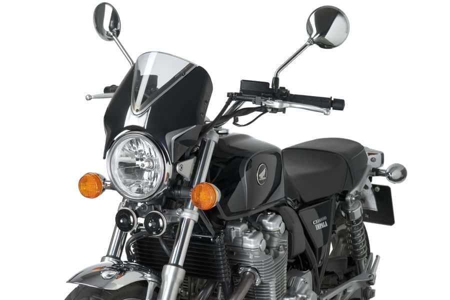 Windshield PUIG RETROVISION 7593W matt black transparent