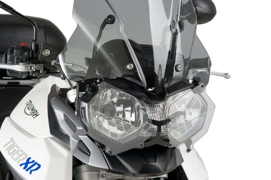 Headlight protector PUIG 8124W transparent for TRIUMPH Tiger 800 / Sport 2011-2017, TRIUMPH Tiger 1200 Explorer / GT Explorer 2012-2017