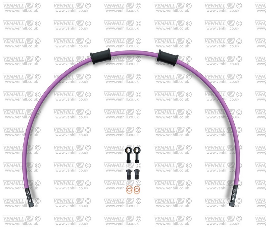 Rear brake hose kit Venhill POWERHOSEPLUS HON-10004RB-PU (1 hose in kit) Purple hoses, black fittings