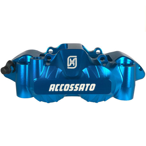 Radial brake caliper ACCOSSATO PZ004 Forged Monoblock 108 mm distance With Pistons in Aluminium