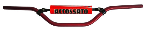 Handlebar ACCOSSATO aluminium, 22 mm crven