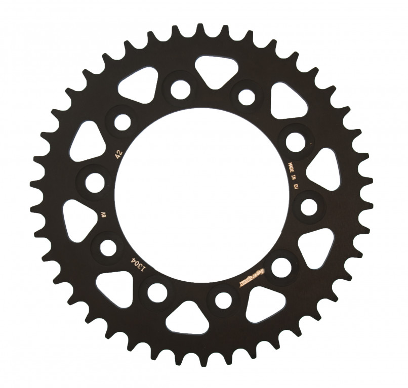 Rear ALU sprocket SUPERSPROX RAL-1304:42-BLK Crni 42T, 525