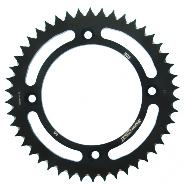 Rear ALU sprocket SUPERSPROX RAL-898:46-BLK Crni 46T, 428