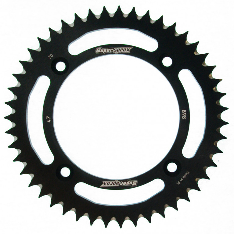 Rear ALU sprocket SUPERSPROX RAL-898:47-BLK Crni 47T, 428