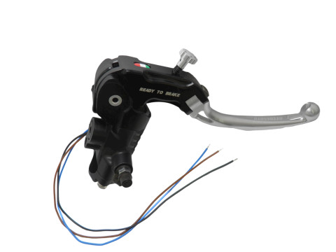Ready to brake master cylinder ACCOSSATO CY114 15x20 with black folding lever (nut + lever)