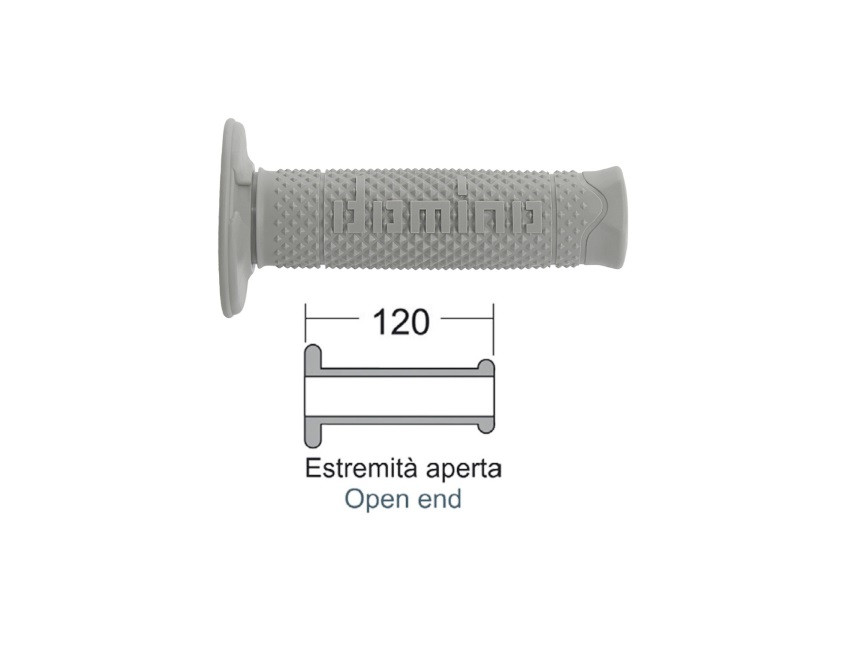 Gripi DELLORTO SOFT PLUS 184161330 grey