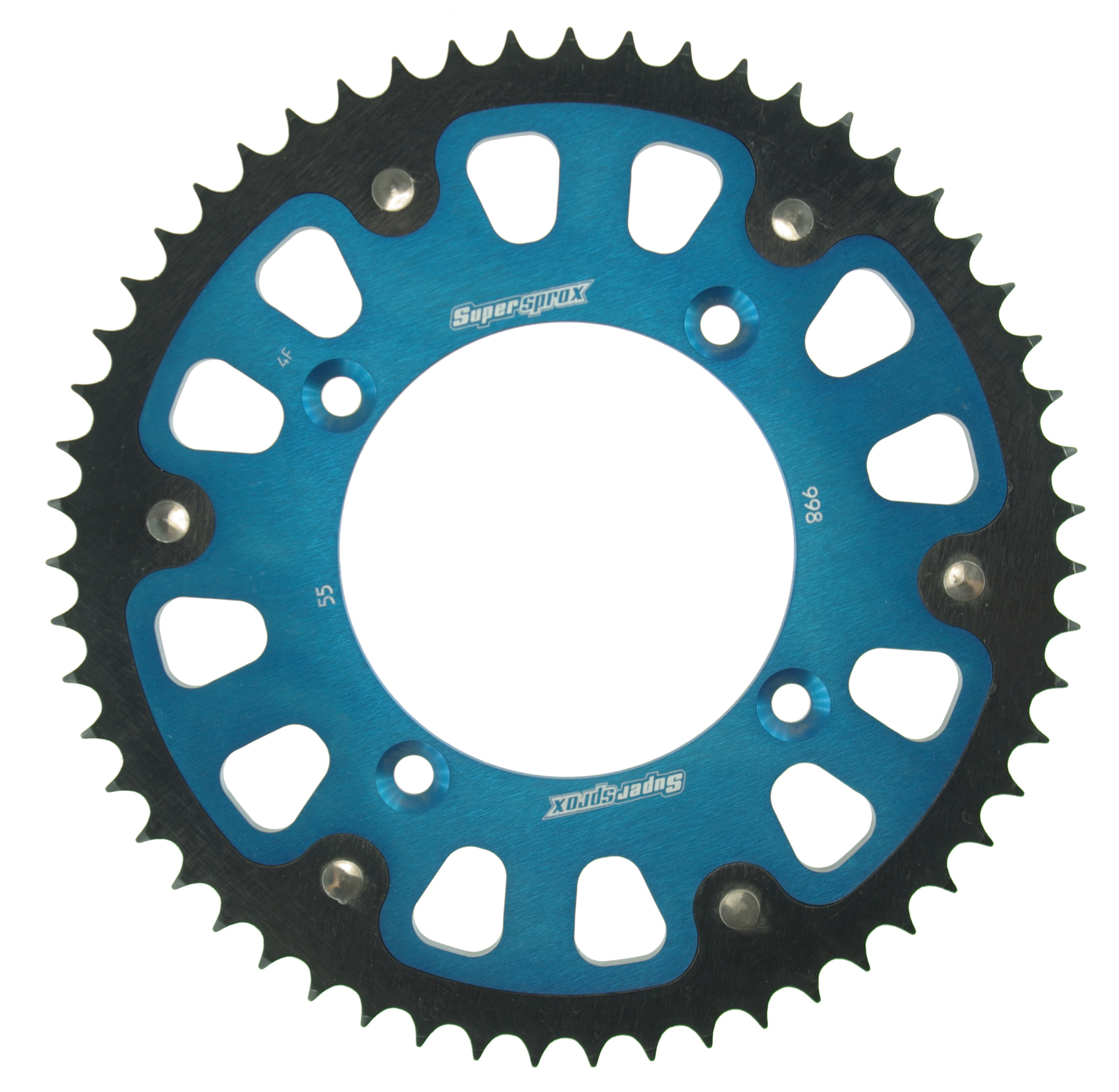 Rear sprocket SUPERSPROX STEALTH RST-998:55-BLU plavi 55T, 428