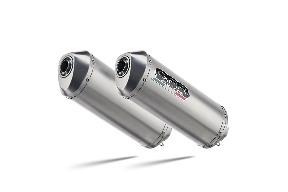 Dual slip-on exhaust GPR SATINOX D.15.1.SAT Brushed Stainless steel