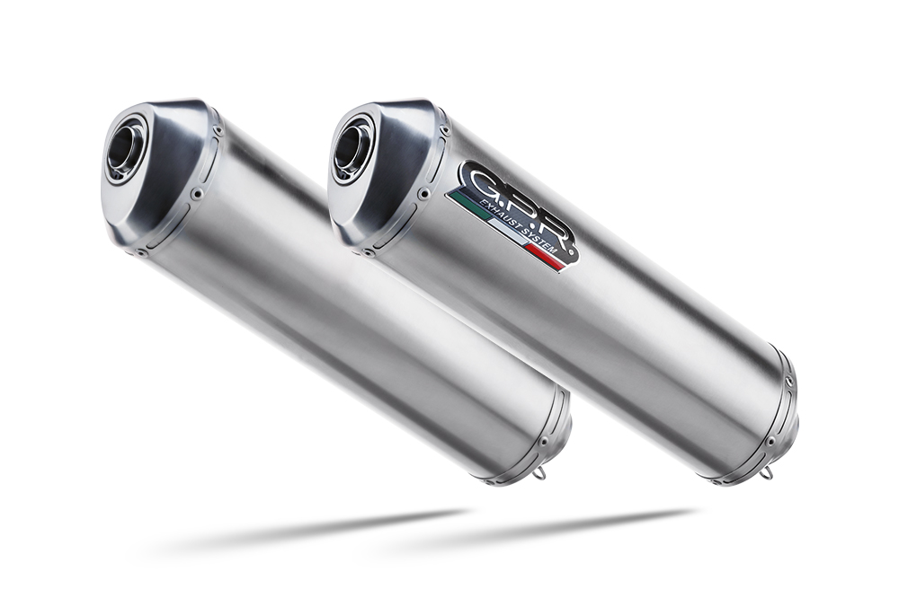 Dual slip-on exhaust GPR SATINOX CA.13.SAT Brushed Stainless steel