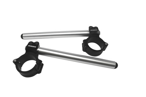 Pair of raised clip-on ACCOSSATO CP004 + 20 mm 10 degrees inclination, silver