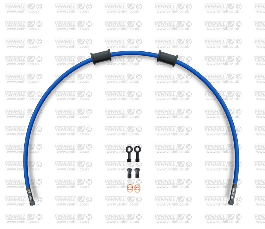 Rear brake hose kit Venhill POWERHOSEPLUS CAG-1002RB-SB (1 hose in kit) Solid blue hoses, black fittings