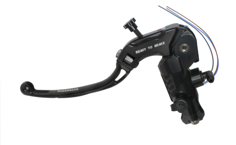 Clutch master cylinder ready to brake ACCOSSATO CY098 16x16 with black folding lever (nut + lever)