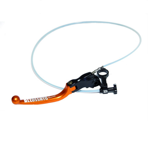 Brake lever folding ACCOSSATO RA002 with integrated remote adjuster for original brake master cylinders orange