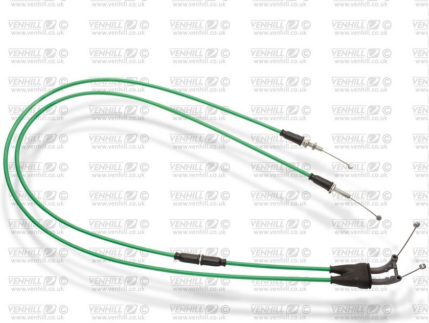 Throttle cables (pair) Venhill Y01-4-077-GR featherlight green