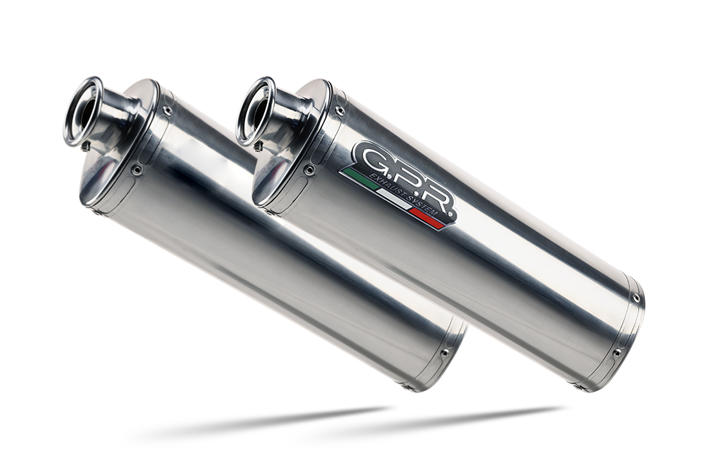 Dual slip-on exhaust GPR TRIOVAL Y.98.TRI Polished Stainless Steel
