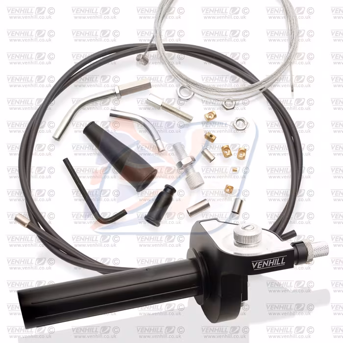 Universal 600A twistgrip conversion Venhill U01-4-600A Crni