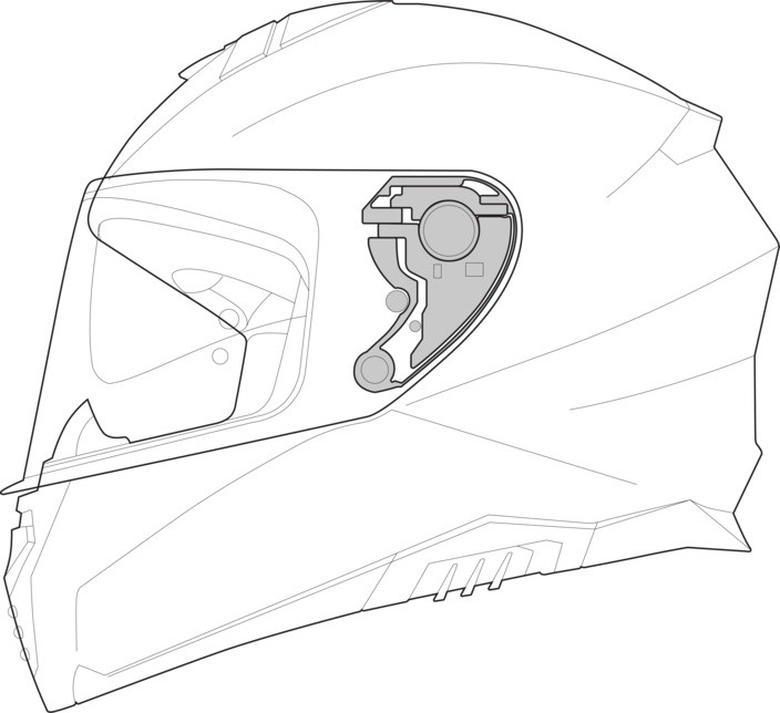 Visor mechanism GMS GELERO ZG12701-VIM-00