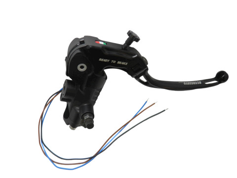 Ready to brake master cylinder ACCOSSATO CY089 19x20 with silver folding lever (nut + lever)