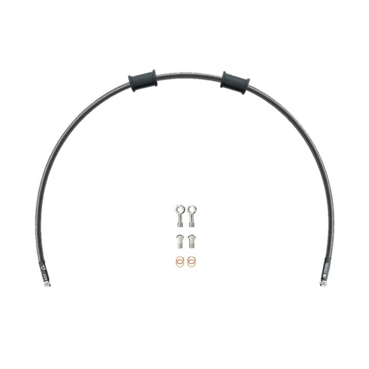 Clutch hose kit Venhill POWERHOSEPLUS KAW-11010C-CB (1 hose in kit) Carbon hoses, chrome fittings