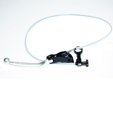 Brake lever folding ACCOSSATO RA002 with integrated remote adjuster for original brake master cylinders silver