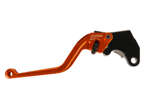 Clutch Lever ACCOSSATO ESS248 fixed CNC-worked aluminium, orange