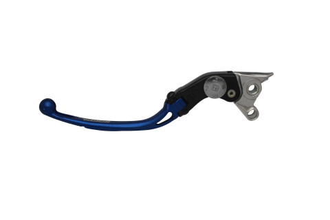 Adjustable folding lever ACCOSSATO LV008 in aluminium for original clutch master cylinders plavi