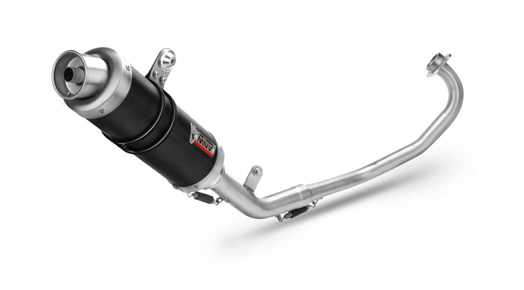 Cijeli ispušni sustav 1x1 MIVV GP Y.047.LXB steel black d105 for YAMAHA YZF-R 125 2014-2018, YAMAHA MT 125 2015-2019