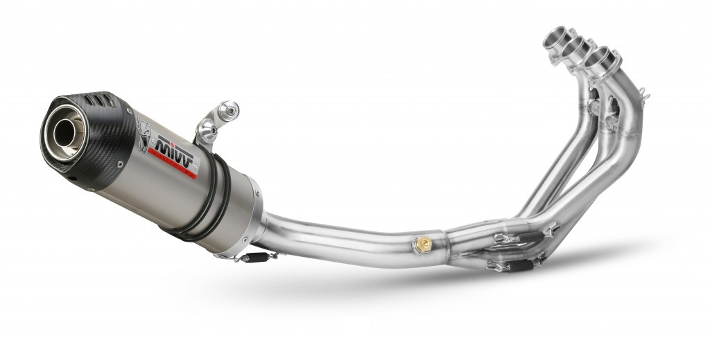 Full exhaust system 3x1 MIVV OVAL Y.054.L4C Titanium / Carbon cap for YAMAHA XSR 900 2016-2021