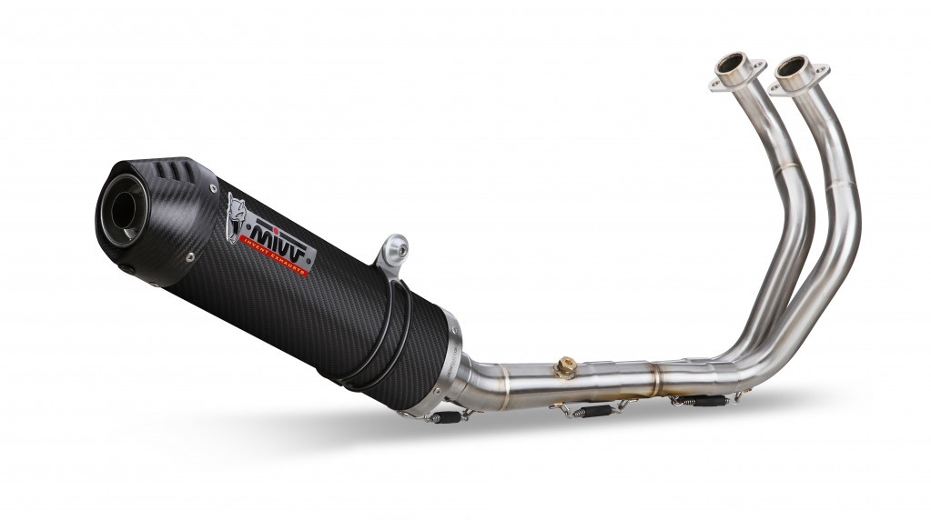Cijeli ispušni sustav 2x1 MIVV OVAL Y.058.L3C Carbon / Carbon cap for YAMAHA MT-07 Tracer / Tracer 700 2016-2024, YAMAHA Tracer 7 2016-2024