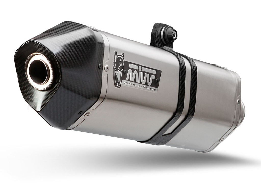 Cijeli ispušni sustav 2x1 MIVV SPEED EDGE Y.058.LRX Stainless Steel / Carbon cap for YAMAHA MT-07 Tracer / Tracer 700 2016-2024, YAMAHA Tracer 7 2016-2024