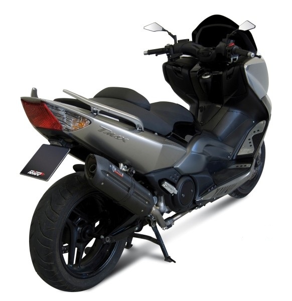 Cijeli ispušni sustav 2x1 MIVV SUONO Y.028.L9 Steel Black / Carbon cap for YAMAHA XP 500 T-MAX 2008-2011