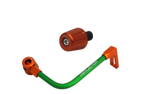 Lever guard in aluminium + left end ACCOSSATO DE004 with green hose and joint right
