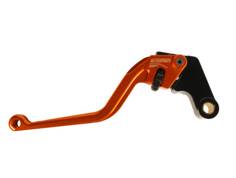 Clutch Lever ACCOSSATO ESB22 fixed CNC-worked aluminium, orange