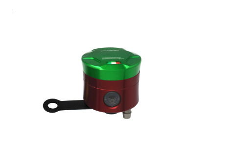 Brake fluid reservoir ACCOSSATO CNC-worked FU104 straight bracket included green